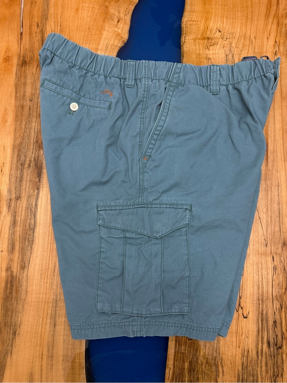 Tommy Bahama Cargo Shorts XL Blue Drawstring Island Casual Coastal - Picture 12 of 13
